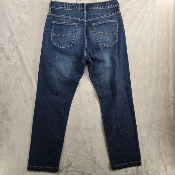 Wellen Men Jeans‎ Dark Wash Drawstring Waist Straight Size Medium 32 Huckberry - Picture 8 of 10